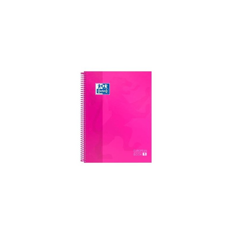 OXFORD CUADERNO CLASSIC EUROPEANBOOK 1 WRITE&ERASE 80H A4+ 5X5MM MICROPERFORADO T/EXTRADURA FUCSIA
