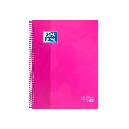 OXFORD CUADERNO CLASSIC EUROPEANBOOK 1 WRITE&ERASE 80H A4+ 5X5MM MICROPERFORADO T/EXTRADURA FUCSIA