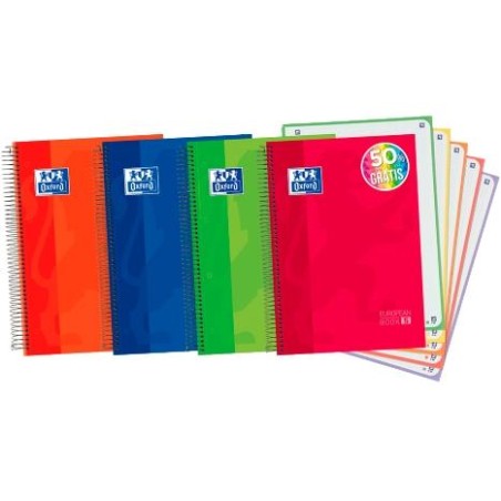 OXFORD CUADERNO CLASSIC EUROPEANBOOK 5 WRITE&ERASE 120H A4+ 5X5 MICROPERFORADO T/EXTRADURA C/SURTIDOS VIVOS