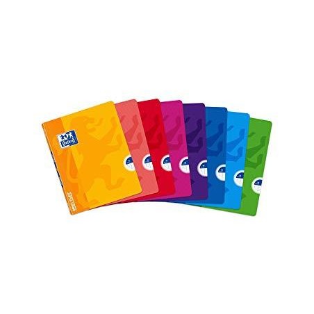 OXFORD LIBRETA GRAPADA OPENFLEX 48H A5+ 4X4MM TAPA DE PLÁSTICO C/SURTIDOS