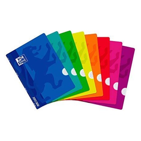 OXFORD LIBRETA GRAPADA OPENFLEX 48H A4 4X4MM TAPA DE PLÁSTICO C/SURTIDOS