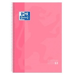 OXFORD CUADERNO CLASSIC EUROPEANBOOK 1 WRITE&ERASE 80H A4+ 5X5MM MICROPERFORADO T/EXTRADURA ROSA CHICLE