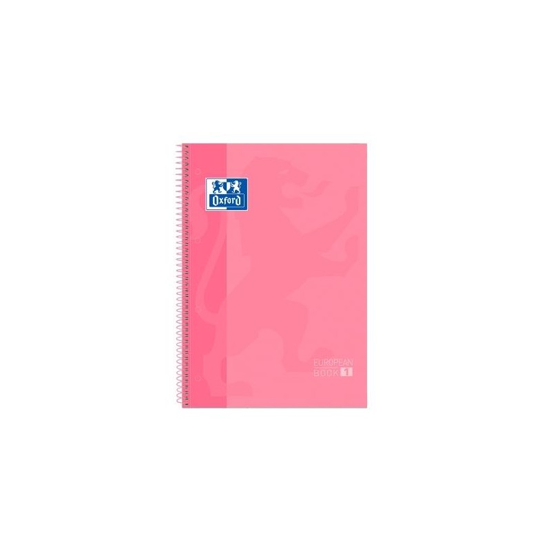 OXFORD CUADERNO CLASSIC EUROPEANBOOK 1 WRITE&ERASE 80H A4+ 5X5MM MICROPERFORADO T/EXTRADURA ROSA CHICLE