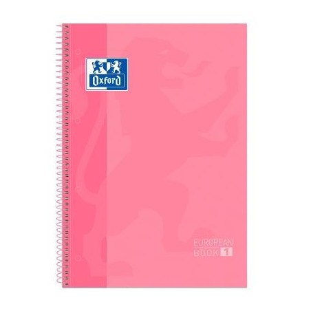OXFORD CUADERNO CLASSIC EUROPEANBOOK 1 WRITE&ERASE 80H A4+ 5X5MM MICROPERFORADO T/EXTRADURA ROSA CHICLE
