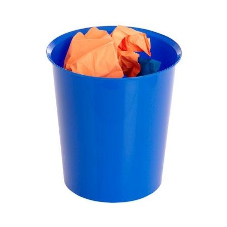 ARCHIVO 2000 PAPELERA DE PLÁSTICO ARCHIVO 2000 OPCIONAL ARO SUJETABOLSAS CAPACIDAD 16 LITROS 290X310 MM AZUL