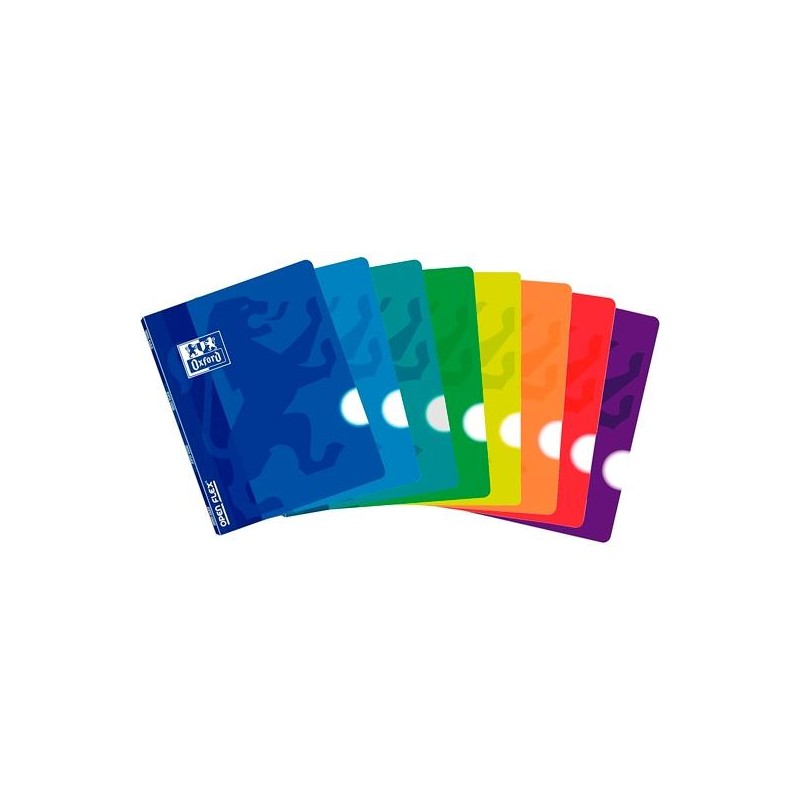 OXFORD LIBRETA GRAPADA OPENFLEX A4 80H LISO TAPA PLÁSTICO COLORES SURTIDOS