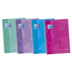 OXFORD CUADERNO CLASSIC EUROPEANBOOK 5 WRITE&ERASE 120H A4+ 5X5 MICROPERFORADO T/EXTRADURA COLORES TENDENCIA