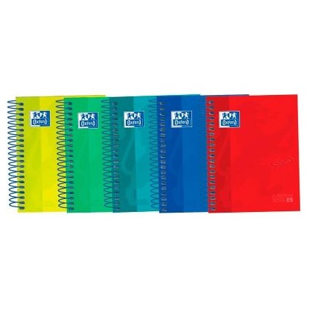 OXFORD CUADERNO TOUCH EUROPEANBOOK 4 MICROPERFORADO 120H 8º 5X5MM TAPA EXTRADURA C/SURTIDOS VIVOS