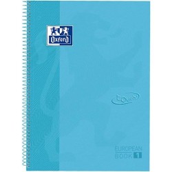 OXFORD CUADERNO EUROPEANBOOK 1 TOUCH WRITE&ERASE 80H A4+ 5X5MM MICROPERFORADO T/EXTRADURA AZUL PASTEL
