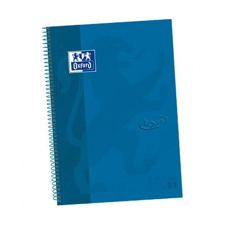 OXFORD CUADERNO TOUCH EUROPEANBOOK 1 WRITE&ERASE 80H A4+ 5X5MM MICROPERFORADO TAPA EXTRADURA AZUL DENIM