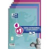 OXFORD CUADERNO ESPIRAL WRITE&ERASE 80H FOLIO 4X4MM C/MARGEN TAPA EXTRADURA PACK 4+1 UD C/SURTIDOS TENDENCIA