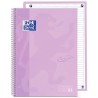 OXFORD CUADERNO TOUCH EUROPEANBOOK 1 WRITE&ERASE 80H A4+ 1 LÍNEA MICROPERFORADO T/EXTRADURA PACK 5 UD LAVANDA PASTEL