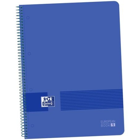 OXFORD CUADERNO LIVE&GO EUROPEANBOOK 1 80H A4+ 5X5MM MICROPERFORADO T/PLÁSTICO PACK 5 UD AZUL MARINO