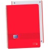 OXFORD CUADERNO LIVE&GO EUROPEANBOOK 1 80H A4+ 5X5MM MICROPERFORADO T/PLÁSTICO PACK 5 UD ROJO