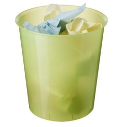 ARCHIVO 2000 PAPELERA DE PLÁSTICO ARCHIVO 2000 OPCIONAL ARO SUJETABOLSAS CAPACIDAD 16 LITROS 290X310 MM KIWI TRASLUCIDO