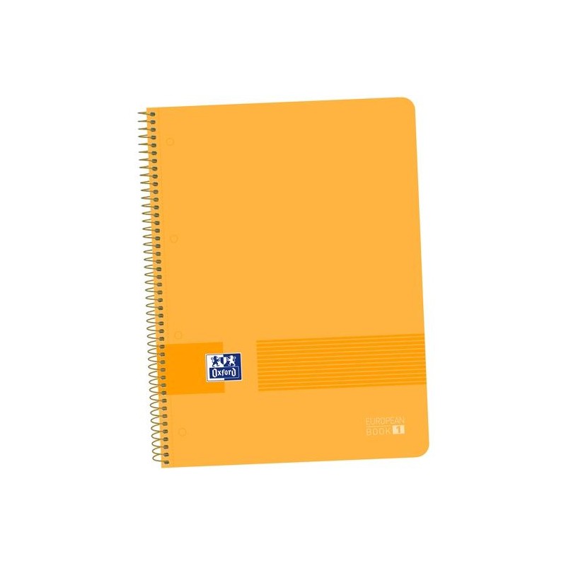 OXFORD CUADERNO LIVE&GO EUROPEANBOOK 1 80H A4+ 5X5MM MICROPERFORADO T/PLÁSTICO PACK 5 UD MELOCOTÓN