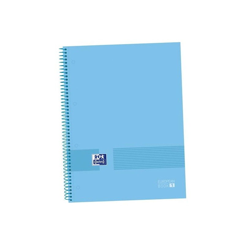 OXFORD CUADERNO &YOU EUROPEANBOOK 1 WRITE&ERASE 80H A4+ 5X5MM MICROPERFORADO T/EXTRADURA PACK 5 UD PERIWINKLE BLUE