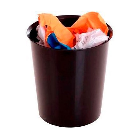 ARCHIVO 2000 PAPELERA DE PLÁSTICO ARCHIVO 2000 OPCIONAL ARO SUJETABOLSAS CAPACIDAD 18 LITROS 290X310 MM NEGRO