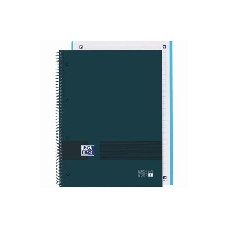 OXFORD CUADERNO &YOU EUROPEANBOOK 1 WRITE&ERASE 80H A4+ 5X5MM MICROPERFORADO TAPA EXTRADURA AZUL PETRÓLEO