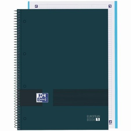 OXFORD CUADERNO &YOU EUROPEANBOOK 1 WRITE&ERASE 80H A4+ 5X5MM MICROPERFORADO TAPA EXTRADURA AZUL PETRÓLEO