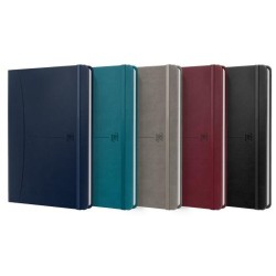 OXFORD CUADERNO COSIDO SIGNATURE 80H A5 LISO CIERRE C/GOMA TAPA EXTRADURA C/SURTIDOS CLÁSICO