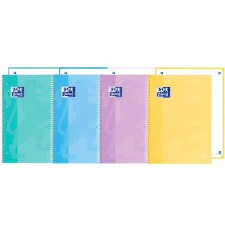 OXFORD CUADERNO EUROPEANBOOK 1 SCHOOL TOUCH 80H A4+ DOTS WRITE&ERASE T/EXTRADURA C/SURTIDOS PASTEL