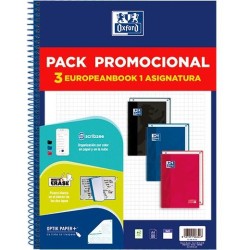 OXFORD CUADERNO SCHOOL EUROPEANBOOK 1 CLASSIC WRITE&ERASE 80H A4 5X5 T/EXTRADURA C/SURTIDOS PACK PROMOCIONAL 3 UD