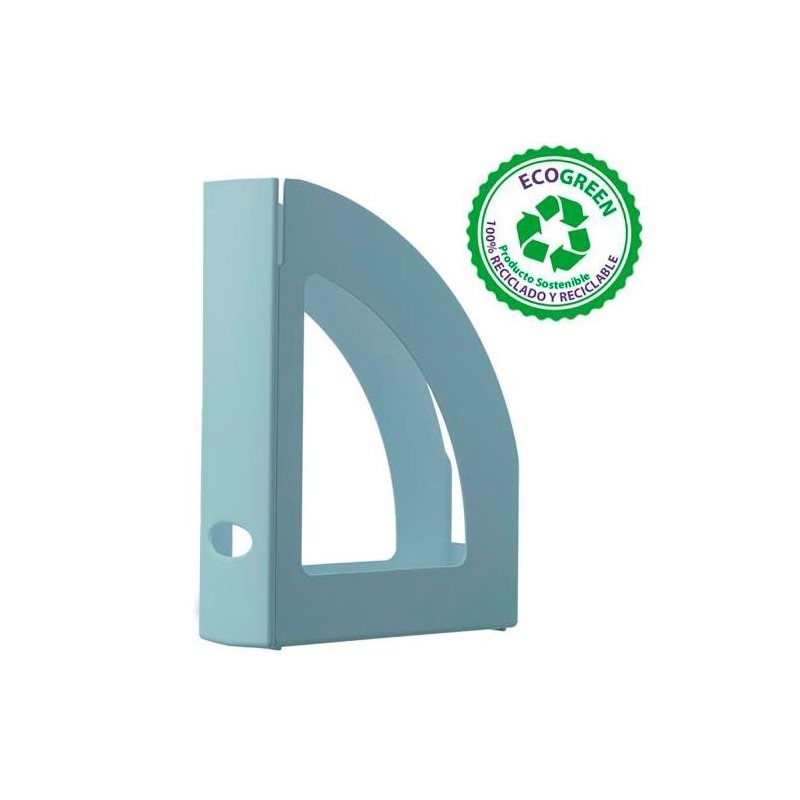 ARCHIVO 2000 CAJETÍN ECOGREEN LOMO OLLAO 80MM 250X80X320MM RECICLADO AZUL PASTEL
