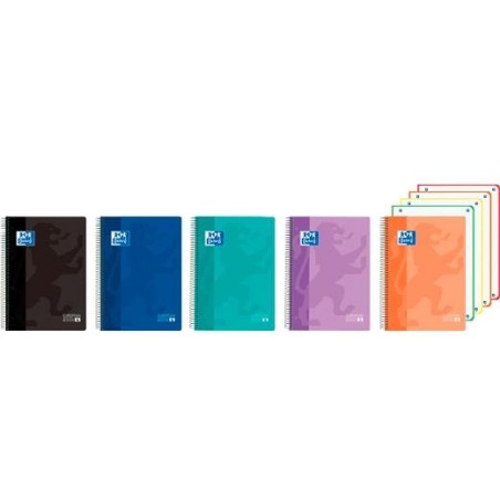 OXFORD CUADERNO EUROPEANBOOK 4 CLASSIC 120H A5+ 5X5 WRITE&ERASE T/PLÁSTICO C/SURTIDOS VIVOS