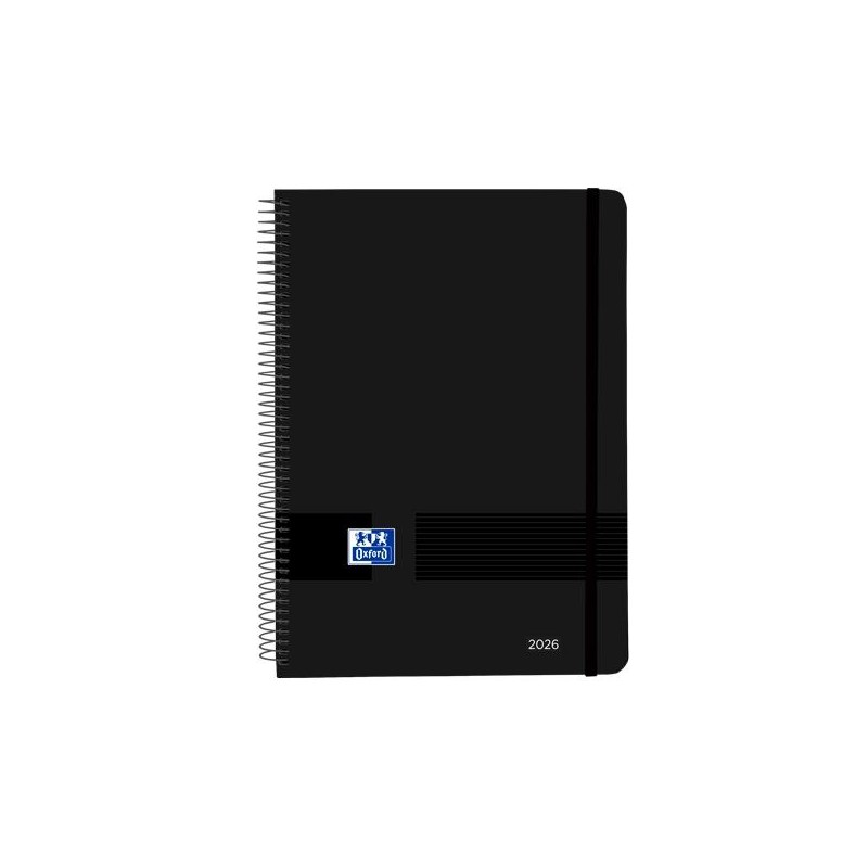 OXFORD AGENDA ANUAL LIVE&GO ESPIRAL A5 128H SV NEGRO 2026