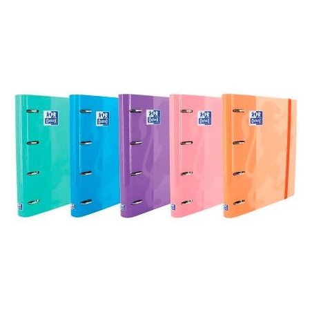 OXFORD CARPETA DE ANILLAS 4X35MM EUROPEANBINDER CLASSIC C/RECAMBIO 100H A4+ 5X5 CIERRE C/GOMA C/SURTIDOS