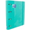 OXFORD CARPETA ANILLAS 4X35MM CLASSIC EUROPEANBINDER C/RECAMBIO 100H A4+ 5X5 T/EXTRADURA ICE MINT