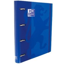 OXFORD CARPETA ANILLAS 4 X 35MM CLASSIC EUROPEANBINDER C/RECAMBIO 100H A4+ 5X5 T/EXTRADURA AZUL MARINO
