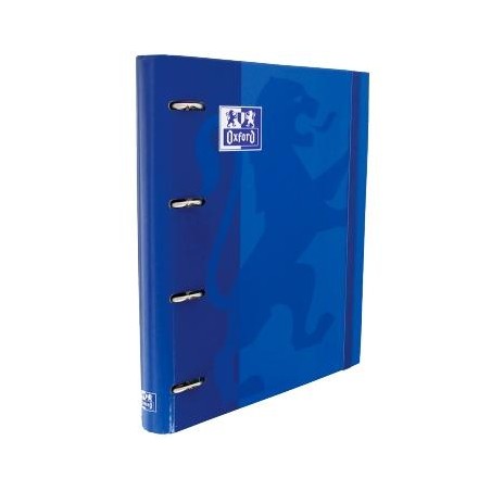 OXFORD CARPETA ANILLAS 4 X 35MM CLASSIC EUROPEANBINDER C/RECAMBIO 100H A4+ 5X5 T/EXTRADURA AZUL MARINO