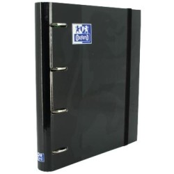 OXFORD CARPETA ANILLAS 4X35MM CLASSIC EUROPEANBINDER C/RECAMBIO 100H A4+ 5X5 T/EXTRADURA NEGRO