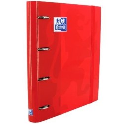 OXFORD CARPETA ANILLAS 4X35MM CLASSIC EUROPEANBINDER C/RECAMBIO 100H A4+ 5X5 T/EXTRADURA ROJO