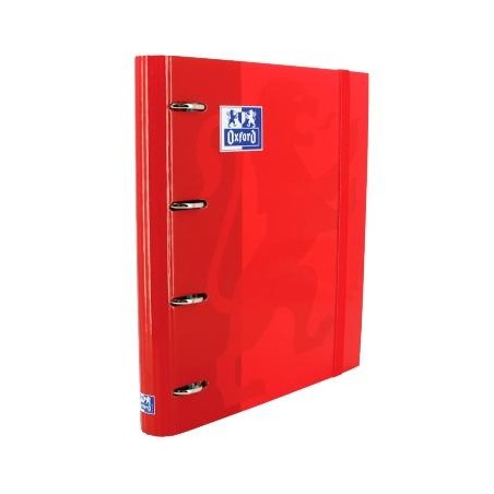 OXFORD CARPETA ANILLAS 4X35MM CLASSIC EUROPEANBINDER C/RECAMBIO 100H A4+ 5X5 T/EXTRADURA ROJO