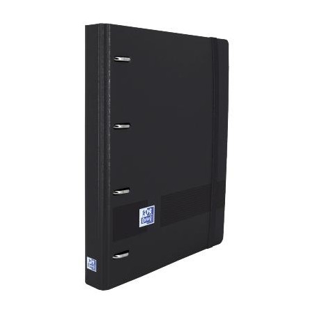 OXFORD CARPETA ANILLAS EUROPEANBINDER LIVE&GO 4X35MM C/RECAMBIO A4+ 5X5 TAPA POLYFOAM NEGRO