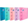 OXFORD CARPETA DE ANILLAS 4X35MM TOUCH EUROPEANBINDER C/RECAMBIO 100H A4+ 5X5 T/EXTRADURA C/SURTIDOS PASTEL