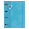 OXFORD CARPETA ANILLAS 4X35MM TOUCH EUROPEANBINDER C/RECAMBIO 100H A4+ 5X5 T/EXTRADURA AZUL PASTEL