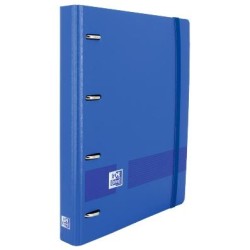 OXFORD CARPETA ANILLAS 4X35MM LIVE&GO EUROPEANBINDER 360º C/RECAMBIO 100H A4+ 5X5 TAPA POLYFOAM AZUL KLEIN