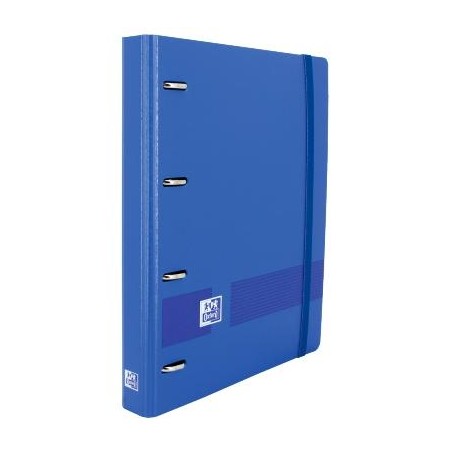OXFORD CARPETA ANILLAS 4X35MM LIVE&GO EUROPEANBINDER 360º C/RECAMBIO 100H A4+ 5X5 TAPA POLYFOAM AZUL KLEIN