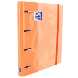 OXFORD CARPETA ANILLAS 4 X 35MM CLASSIC EUROPEANBINDER C/RECAMBIO 100H A4+ 5X5 TAPA EXTRADURA MELOCOTÓN