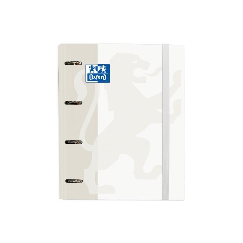 OXFORD CARPETA ANILLAS 4 X 35MM CLASSIC EUROPEANBINDER C/RECAMBIO 100H A4+ 5X5 TAPA EXTRADURA BLANCO