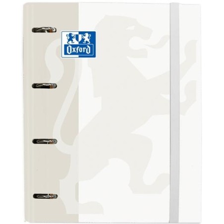 OXFORD CARPETA ANILLAS 4 X 35MM CLASSIC EUROPEANBINDER C/RECAMBIO 100H A4+ 5X5 TAPA EXTRADURA BLANCO