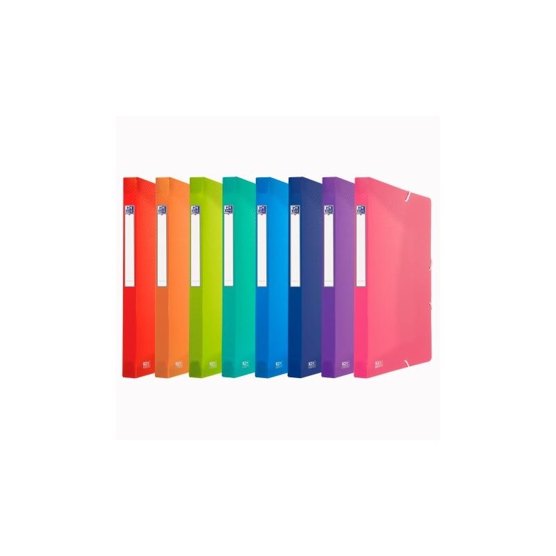 OXFORD CARPETA DE PROYECTOS URBAN PP TRANSLÚCIDO LOMO 25MM CON GOMAS A4+ COLORES SURTIDOS