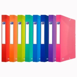 OXFORD CARPETA DE PROYECTOS URBAN PP TRANSLÚCIDO LOMO 40MM CON GOMAS A4+ COLORES SURTIDOS