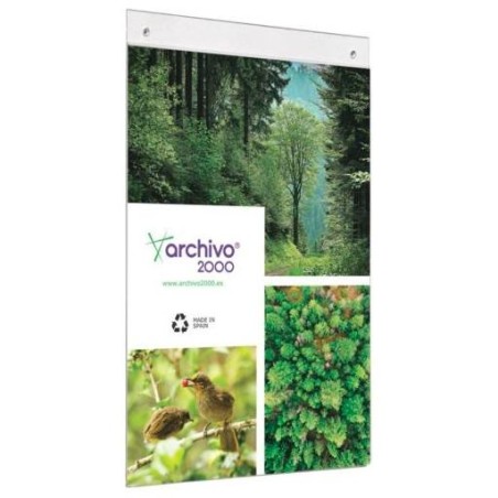 ARCHIVO 2000 EXPOSITOR MURAL CON TALADROS A3 VERTICAL POLIESTIRENO ULTRA TRANSPARENTE