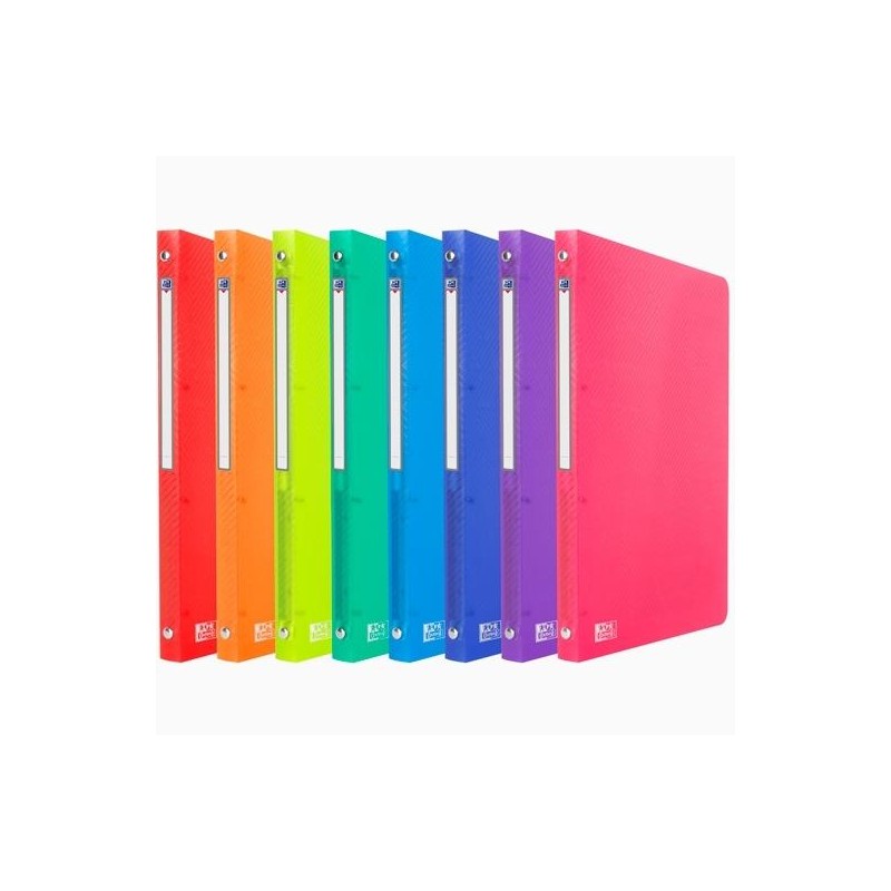 OXFORD CARPETA DE ANILLAS 4X15 URBAN PP A4 COLORES SURTIDOS TRANSLÚCIDOS