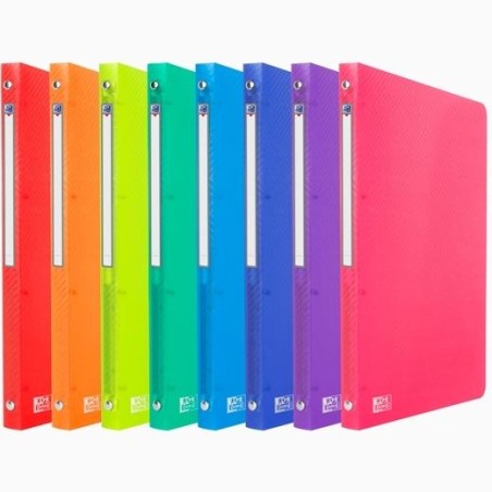 OXFORD CARPETA DE ANILLAS 4X15 URBAN PP A4 COLORES SURTIDOS TRANSLÚCIDOS